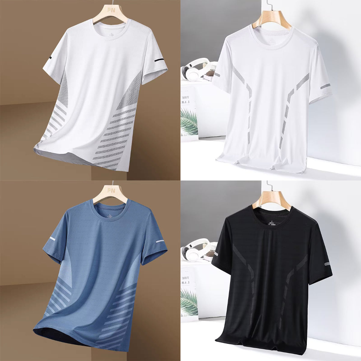 【🔥Oferta ograniczona czasowo】Krótki rękaw T-shirt z siateczki, rozciągliwy, casualowy ✅ Szybkoschnący design
