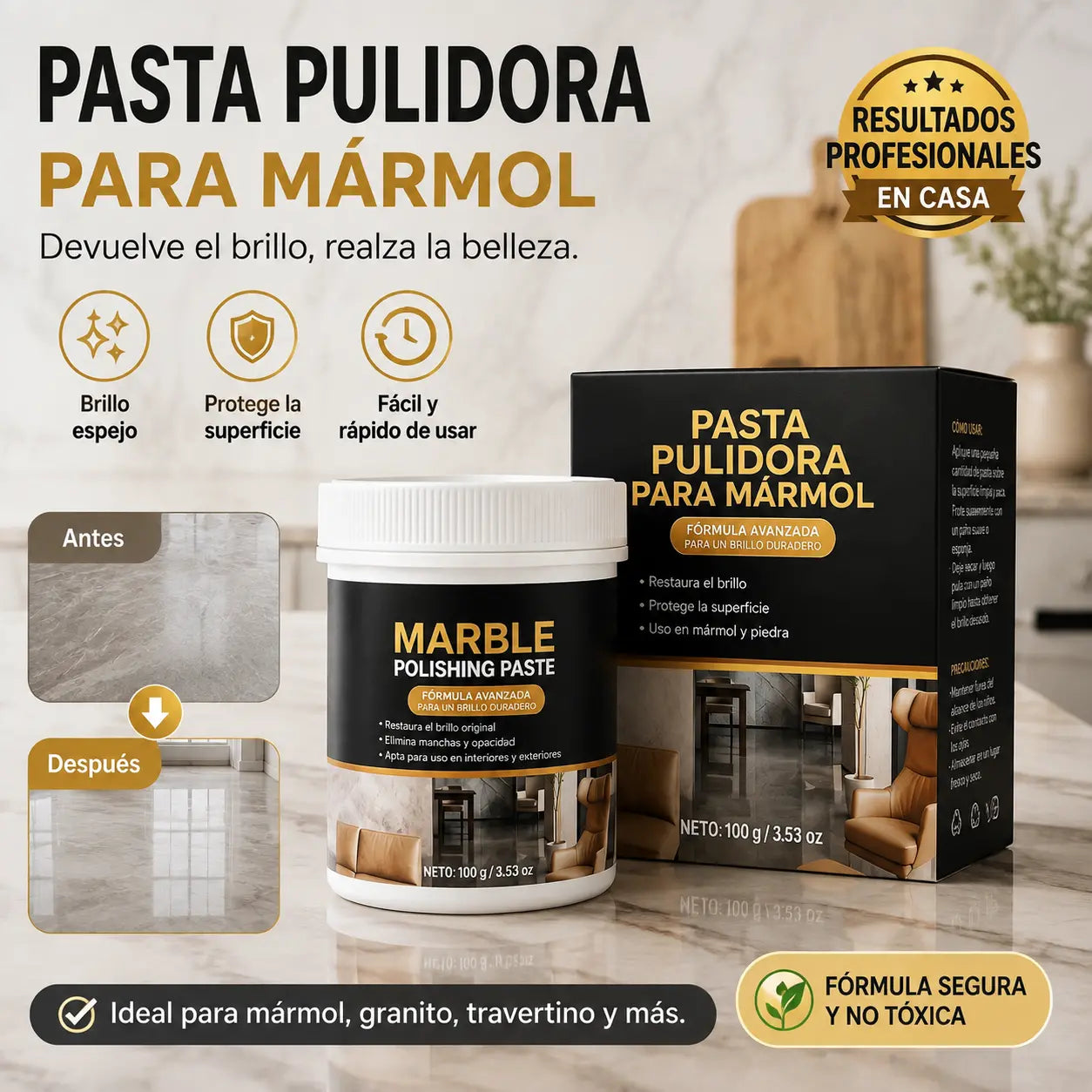 🥳 🔥 Dwie butelki za jedyne 109 zł! ✨ Pasta do polerowania marmuru – usuń zarysowania, przywróć połysk i zabezpiecz powierzchnię w zaledwie 2 minuty 🛡️