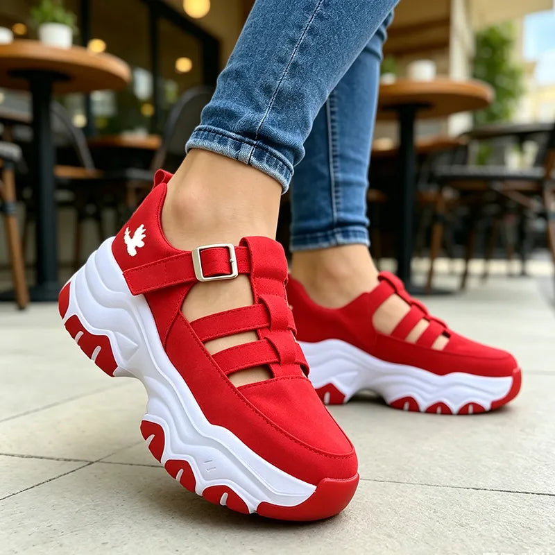 💥Oferta ograniczona czasowo💥【Rozmiary 35-43】Nowe, codzienne sandały sportowe, klamra, gruba podeszwa, okrągły nosek, klasyczne buty damskie