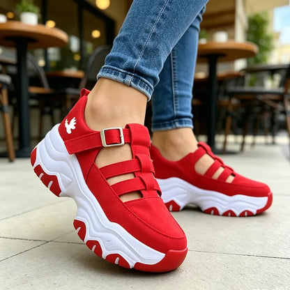 💥Oferta ograniczona czasowo💥【Rozmiary 35-43】Nowe, codzienne sandały sportowe, klamra, gruba podeszwa, okrągły nosek, klasyczne buty damskie