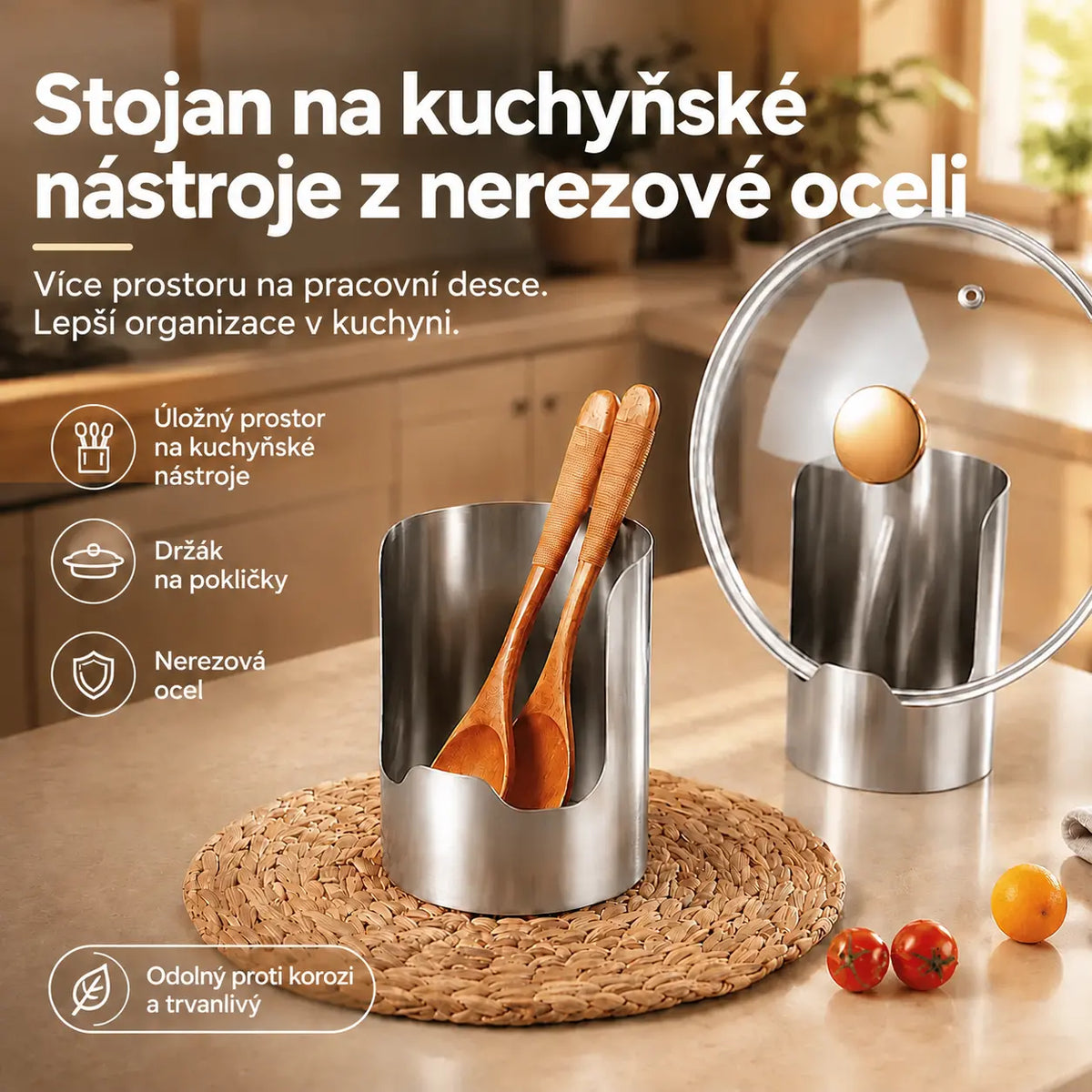 🔥 🥄Multifunkčný organizér na kuchynské náčinie: majte všetko usporiadané a ľahko po ruke ✨🏠