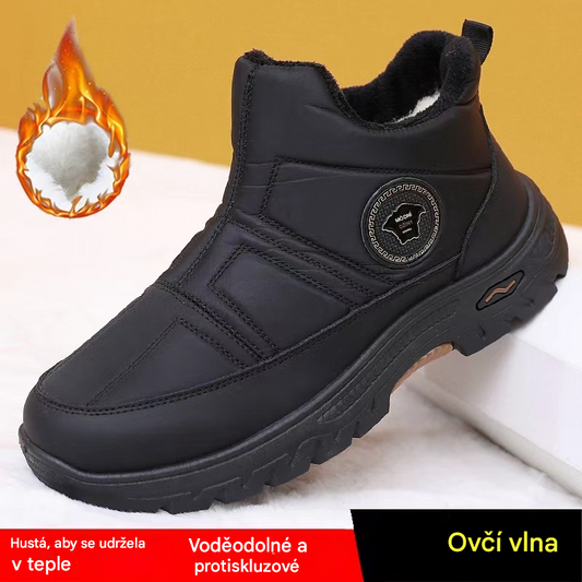 🏆50% sleva🔥【39-44】🔥Nové pánské zimní teplé nazouvací sněhule s fleecovou podšívkou