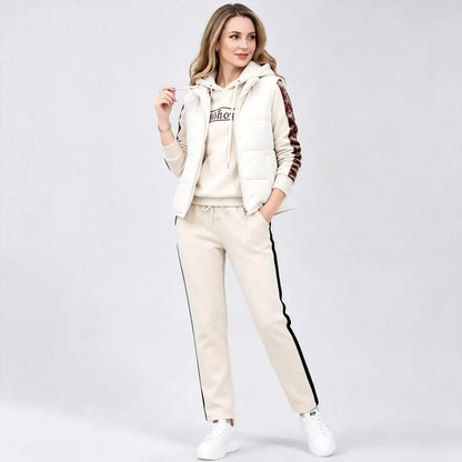 【Majica + Prsluk + Hlače】Elegantni topli set od 3 dijela za jesen i zimu