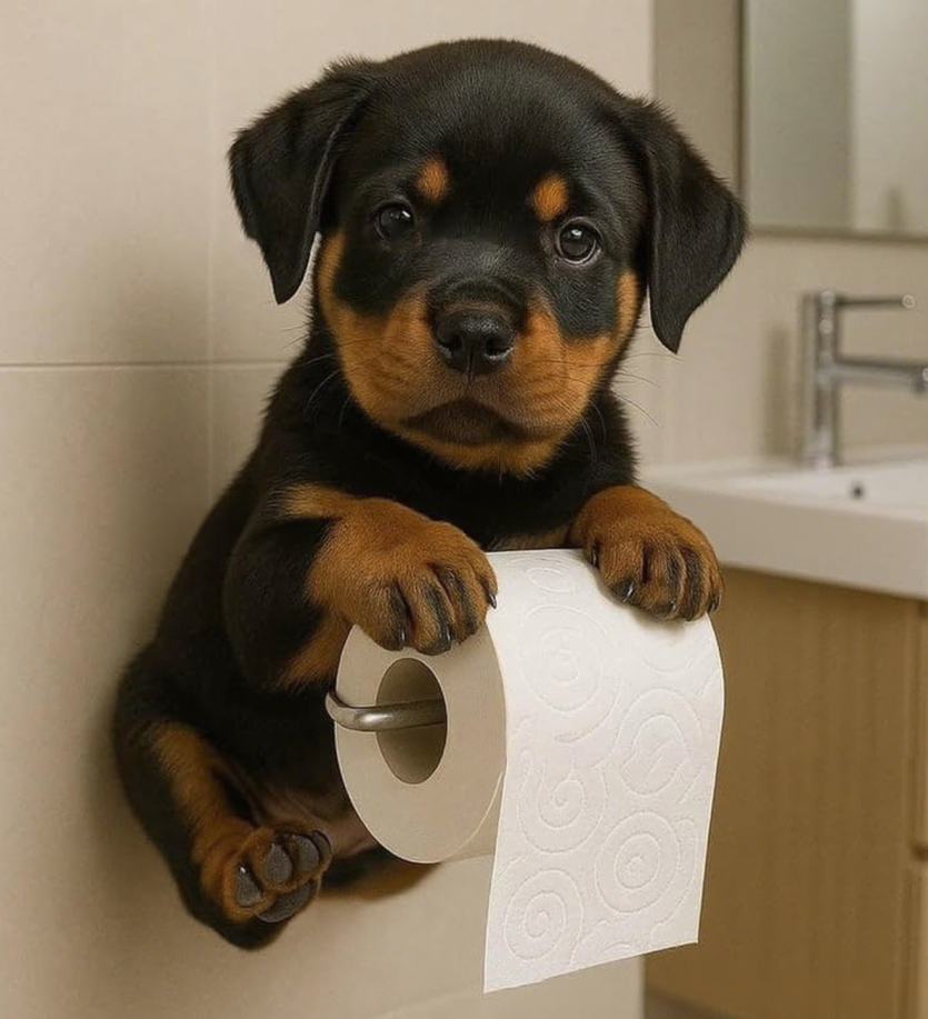 🐕🐕【50% kedvezmény】Aranyos kiskutya témájú WC-papírtartó