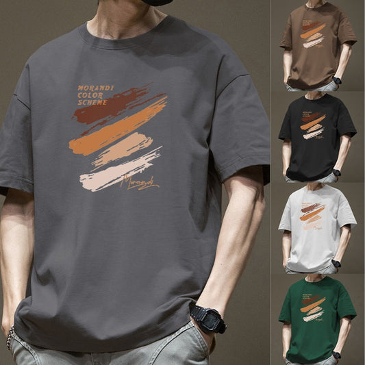 [💥Razprodaja ob koncu sezone - 50 % popust] [S-3XL] Moška ležerna majica s kratkimi rokavi in potiskom