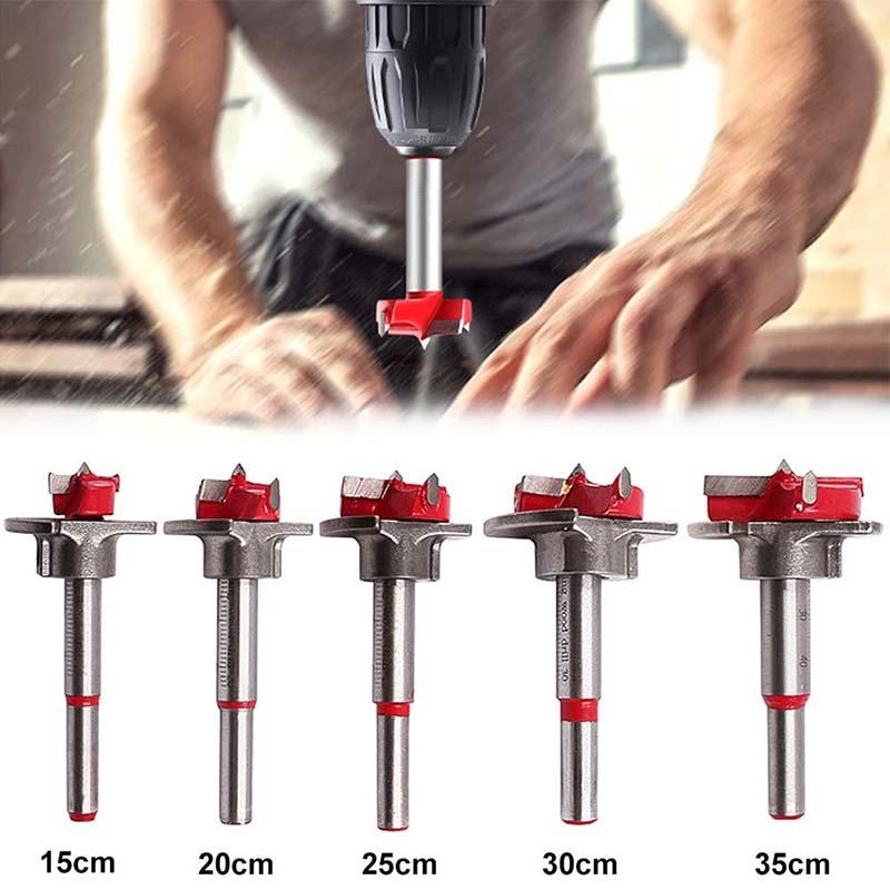 ⚙️【1 set de 5 bucăți】 burghie de poziționare pentru prelucrarea lemnului de 15/20/25/30/35 mm