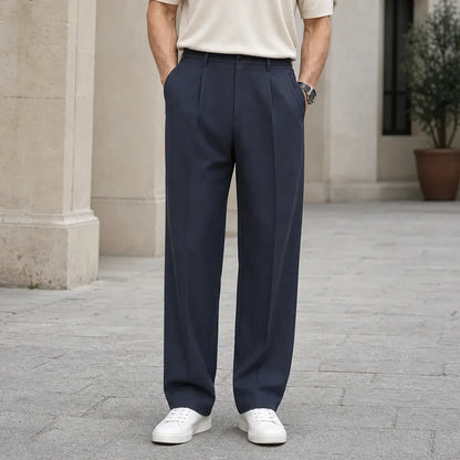 👖 50% zniżki! 🔥 Męskie spodnie letnie o luźnym kroju (4-120 kg), wykonane z jedwabiu lodowcowego, szybkoschnące, luźne, proste nogawki.
