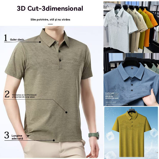 【Kupite 1, dobite 1 gratis】【M-4XL】Nova moška polo majica, ležerna poslovna, enobarvna, 6 barv