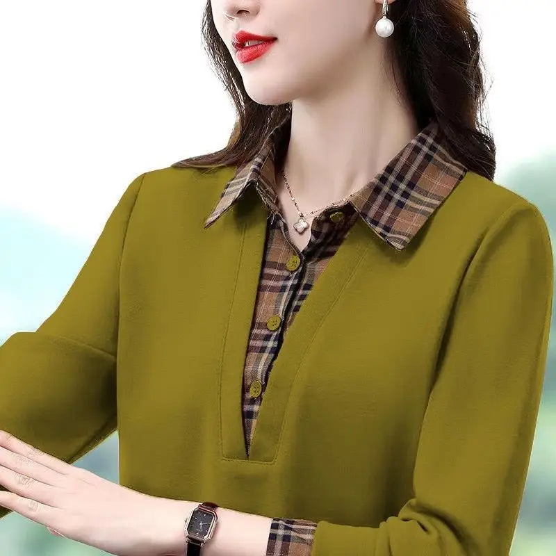 🔥【49% popust】🍂🍁Nova jesenska modna dvodelna srajca s karo šivi