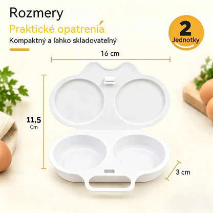 🎁Kup jeden, a drugi dostaniesz gratis 💥Jajowar do mikrofalówki: dwuwarstwowy, nieprzywierający, łatwy do czyszczenia. 🏠