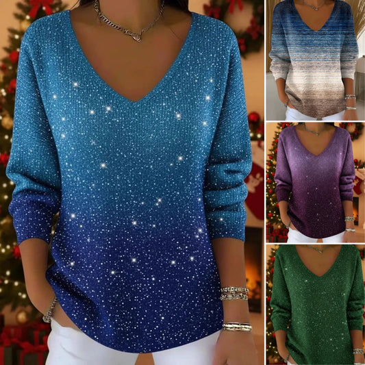 💥【50% popust】👚👚Nov ženski pulover z dolgimi rokavi in V-izrezom, jesen/zima 2026