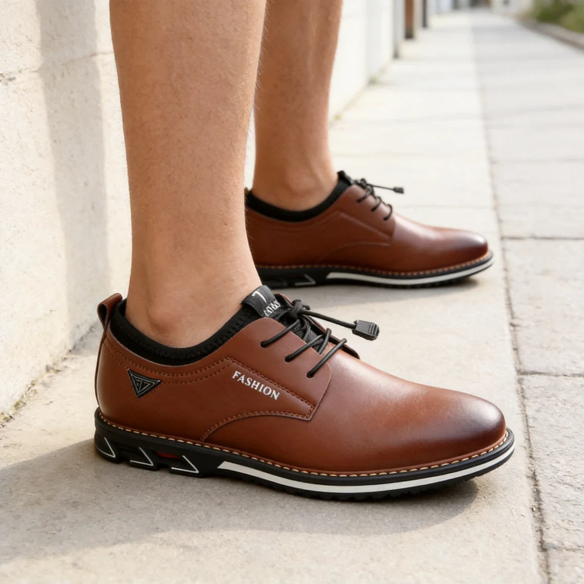 Oferta ograniczona czasowo🔥【rozmiary 38-48】Męskie biznesowe casualowe skórzane buty z okrągłym noskiem
