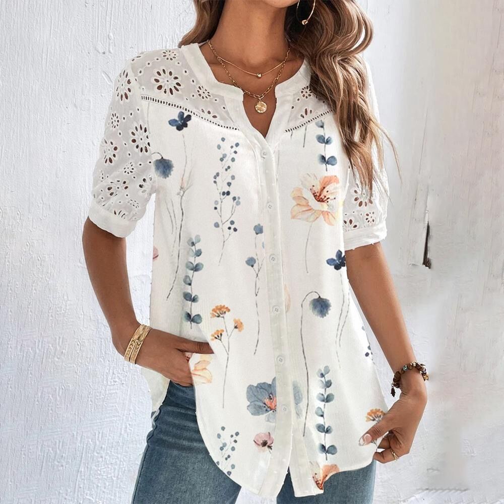 🎁 [S-5XL] Nove majice s kratkimi rokavi, cvetlični potiski, lepe in udobne