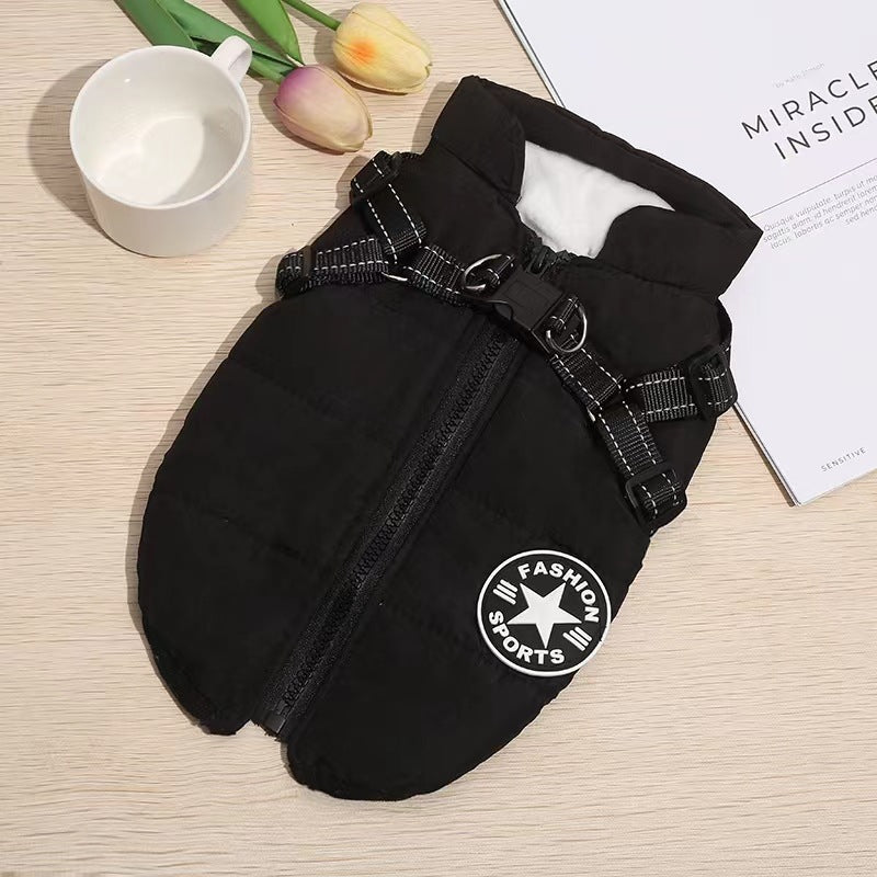 【50% de descuento】Ropa de esquí de otoño e invierno para mascotas, chaqueta de algodón impermeable y cálida para perros