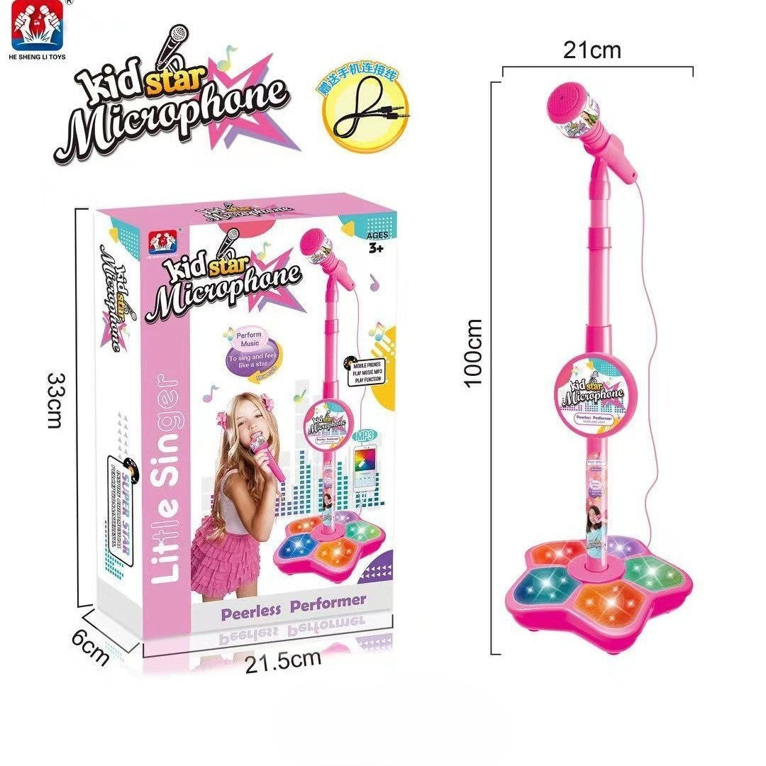 💥Hračka mikrofón, hračka karaoke prístroj so svetlom