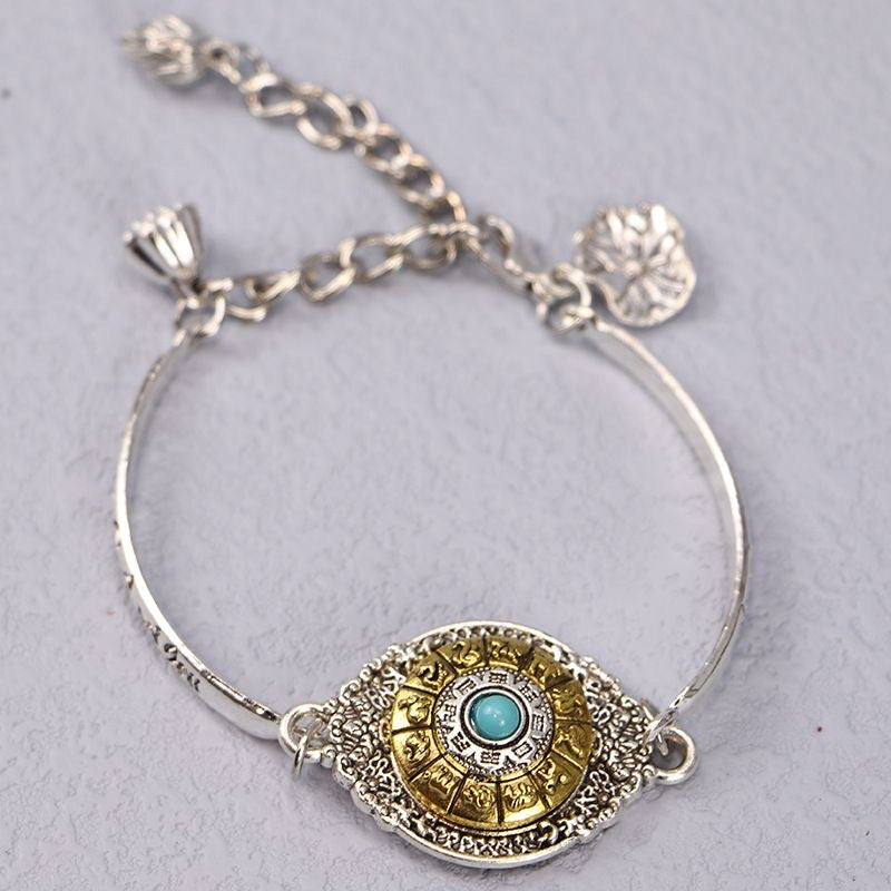 🔥【Kupte jeden a druhý dostanete zdarma】Náramek s rotujícím lotosem pro štěstí z roku 2025 se šesti znaky