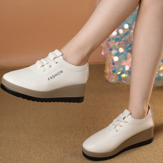 🔥【Reducere de 50%】【35-42】Pantofi de damă din piele cu talpă groasă, noua tendință a modei de toamnă