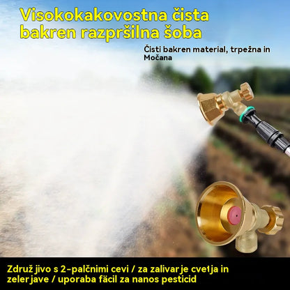 💦【50 % popust】Nastavljiva medeninasta namakalna šoba za kmetijsko škropilnico 🌾