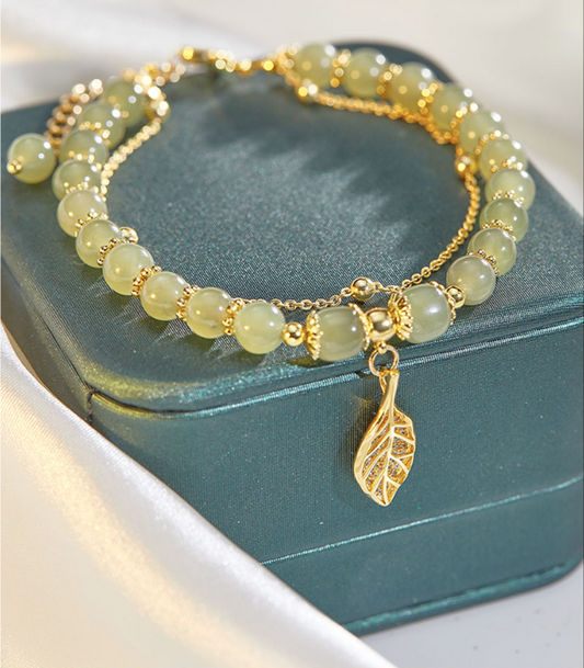 ✨🔥【50% de descuento】de oro de 14K con jade Hetiano