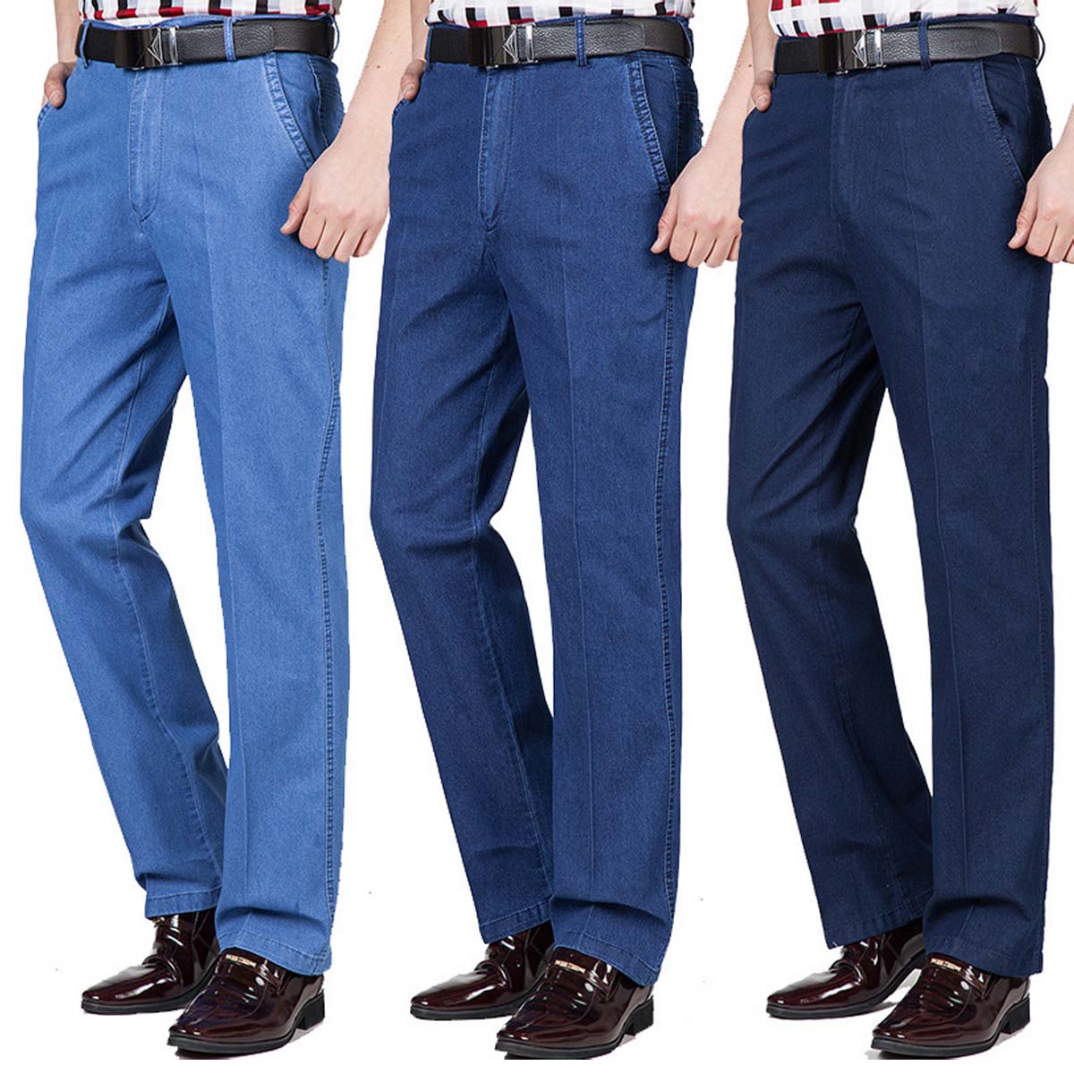 👖 2025 г. нови мъжки дънки с висока талия с голям размер