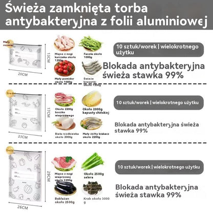 【30 sztuk w zestawie】Zapinana na suwak aluminiowa torba do przechowywania, nieprzepuszczająca światła, wielokrotnego użytku, łatwa do opisania, co ułatwia przechowywanie.