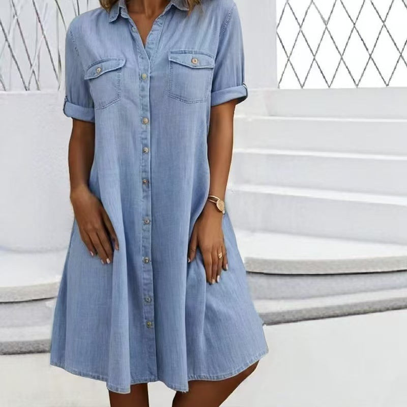 ✨【S-5XL】😍Sukienka Jeansowa Plus Size 2026 – Luźny Krój, Komfort i Modny Styl na Co Dzień