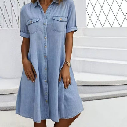 ✨【S-5XL】😍Sukienka Jeansowa Plus Size 2026 – Luźny Krój, Komfort i Modny Styl na Co Dzień