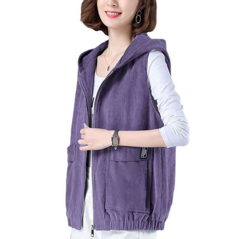 🍁❄【50 % popust】Vsestranski prevelik brezrokavnik s kapuco za jesen/zimo 2025