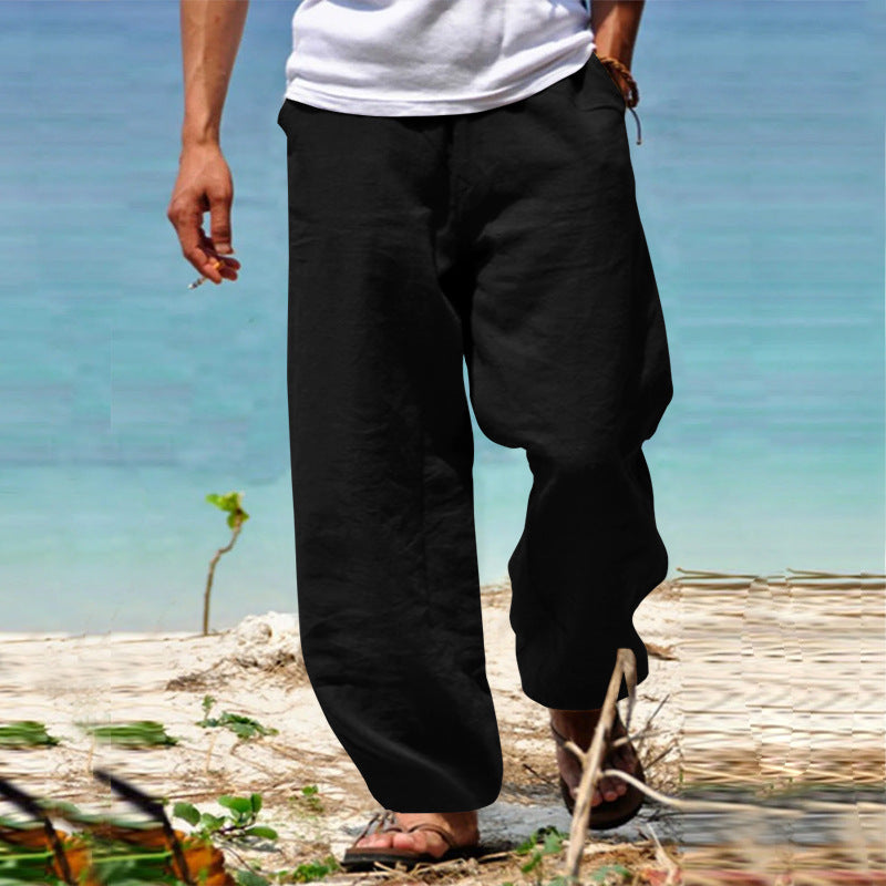👖 50% de descuento🔥 Pantalones rectos anchos de verano para hombre en tallas grandes, casuales y transpirables ✅️ Pago contra entrega