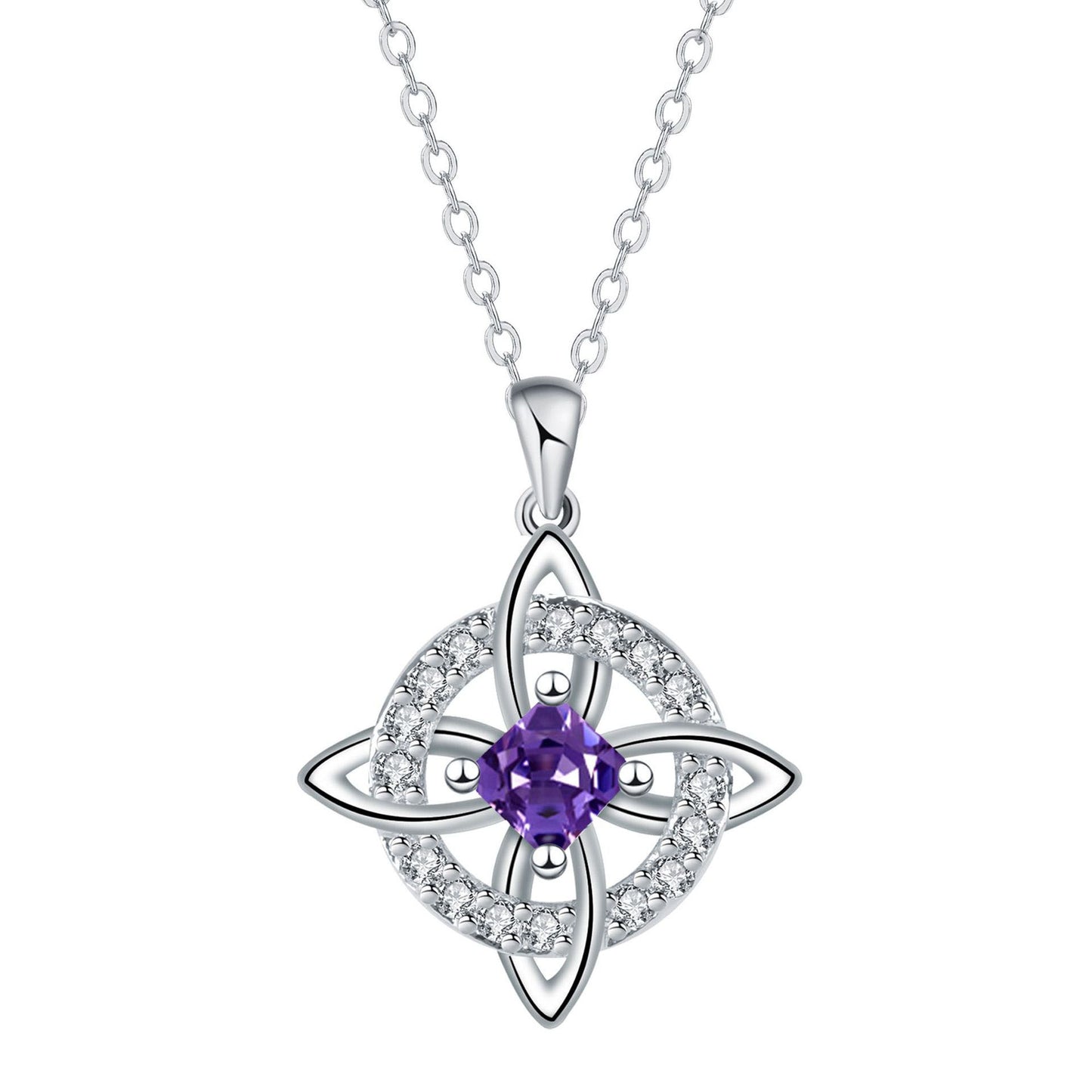 🔮💞Collar místico de nudo de bruja con piedra de nacimiento ✅️Pago contra entrega