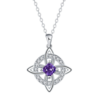🔮💞Collar místico de nudo de bruja con piedra de nacimiento ✅️Pago contra entrega