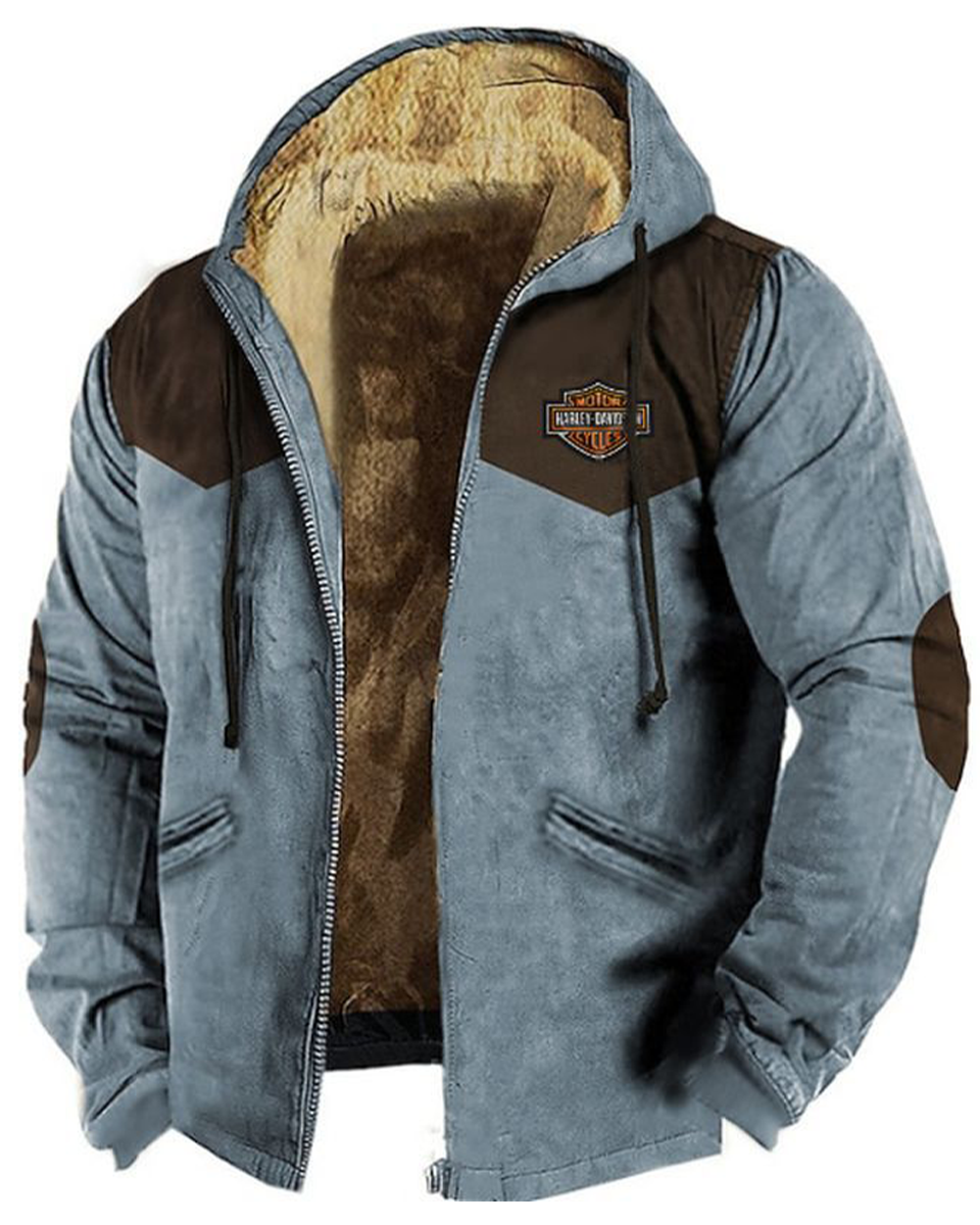 👍🧥[M-5XL] Módna pánska jesenná a zimná voľná bunda z hrubšieho zamatového materiálu