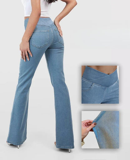 👖 50% de descuento🔥【40-110 kg】Nuevos jeans cruzados de cintura alta a la moda 2026 ✅Pago contra entrega ✅2 artículos con un 70% de descuento.