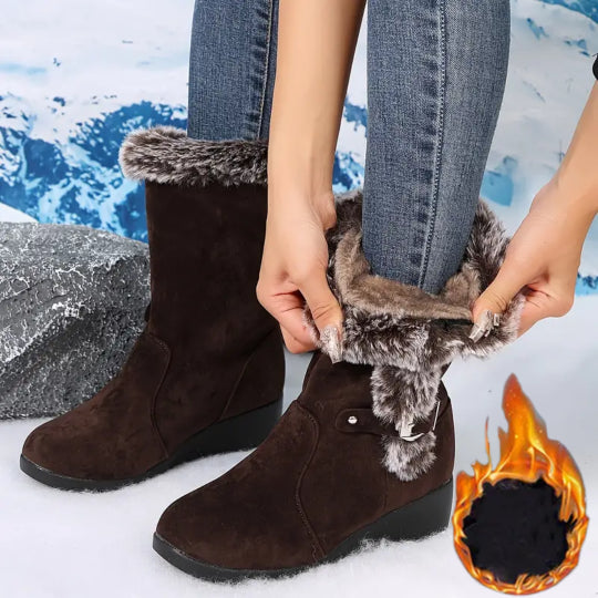 👢【35-42】Дамски есенни и зимни висококачествени снежни ботуши от естествена кожа 2025