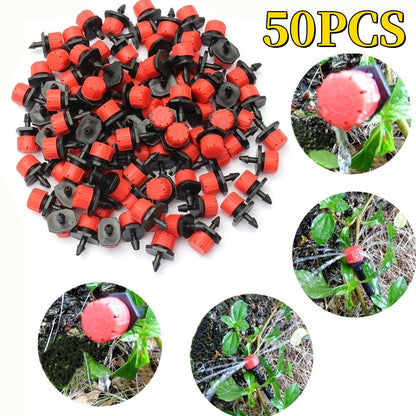 🌱💦【50 sztuk】8-otworowy zraszacz do nawadniania z regulowanym przepływem wody