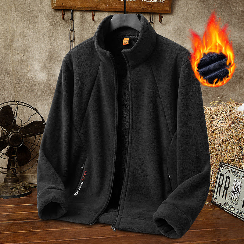 🔥 50% sleva 🔥【[M-5XL] Pánská silná fleecová bunda, dostupná ve velkých velikostech, teplá a pohodlná na podzim a zimu.