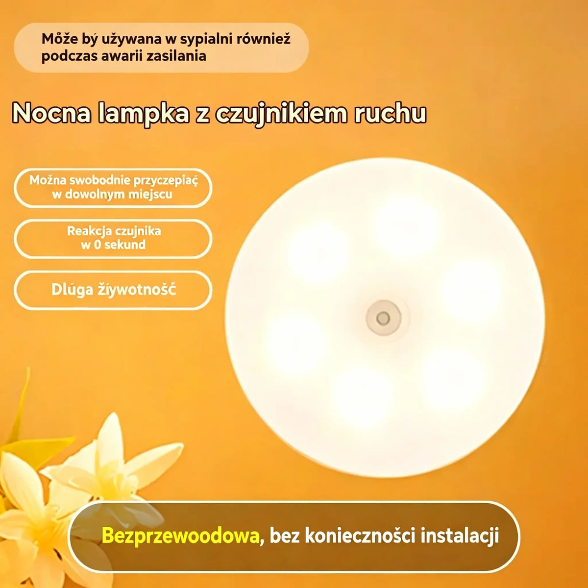 🏡💡【Kup jeden, drugi otrzymasz gratis】Inteligentna lampka LED z czujnikiem ruchu – wygodna, praktyczna i z możliwością ładowania.