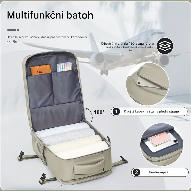 🎒Tento nový multifunkční pracovní batoh je vhodný pro studenty, kteří navštěvují výuku, ale i pro krátké služební cesty a cestování. Má velkou kapacitu.