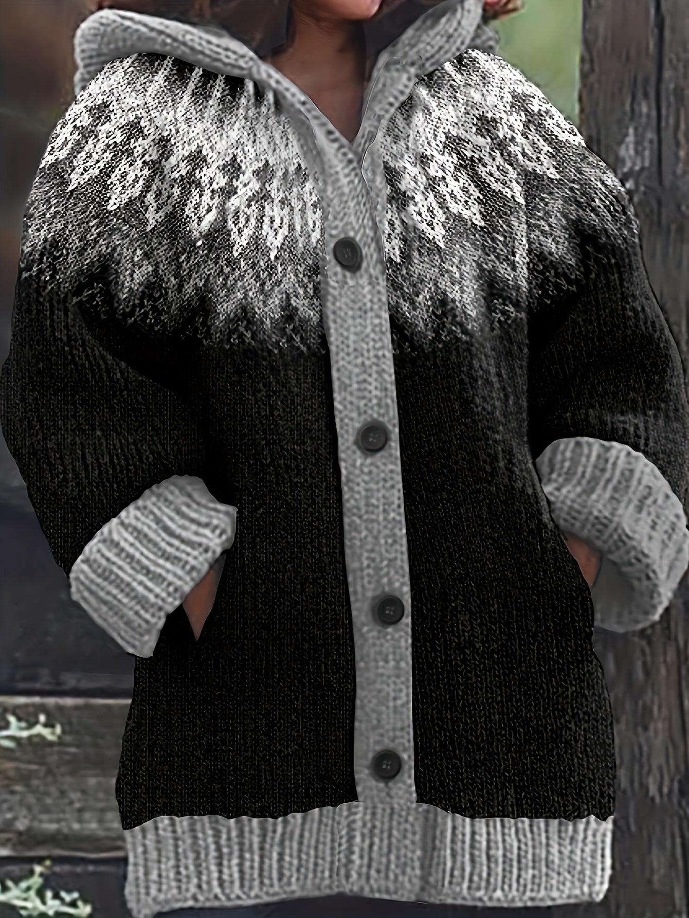 【50 % popust】【S~5XL】✨Elegantna, barvita retro jakna s kapuco