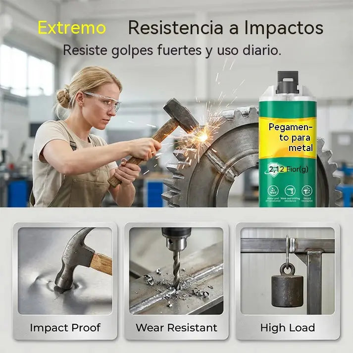 【Juego de 3 piezas】 31 € 🔥🛠️Pegamento reparador de metal AB de alta resistencia