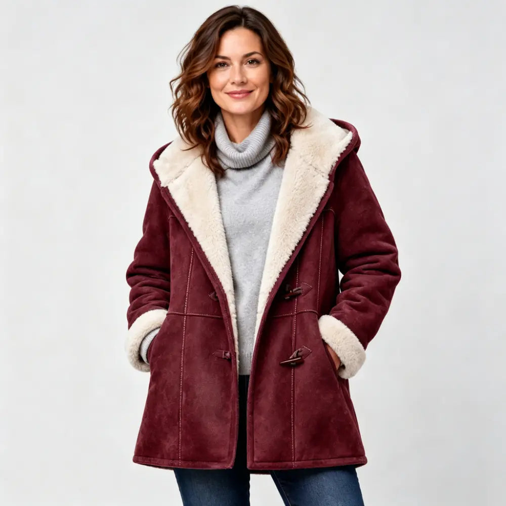 50% RABATU 💖 Elegancki i ciepły płaszcz damski z imitacji zamszu, z polarową podszewką. Rozmiary S–5XL, idealny na zimę.