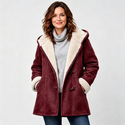 50% RABATU 💖 Elegancki i ciepły płaszcz damski z imitacji zamszu, z polarową podszewką. Rozmiary S–5XL, idealny na zimę.