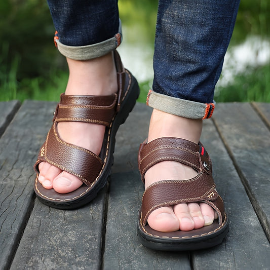 🌴👞【50% popust 🔥】【38–44】Moški poletni sandali iz pravega usnja, dvojna uporaba