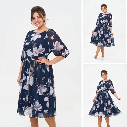 【🥇Uspešnica】💥👗【S-5XL】Spomladanska nova obleka s potiskom 2025