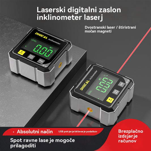 【📢📢Najnižja cena za omejen čas!!! 💥】Štiristranski magnetni, dvostranski elektronski laserski nivelir