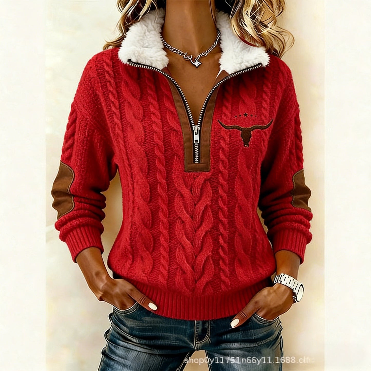 Časově omezené překvapení: sleva 50 %!🔥🔥 Mikina s dlouhým rukávem a potiskem a chlupatým kardiganem