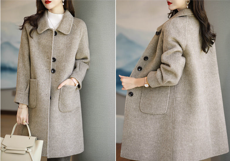 🔥🔥【50% popust】Nov debel plašč jeseni in zime 2025, srednje dolg, oprijet kroj