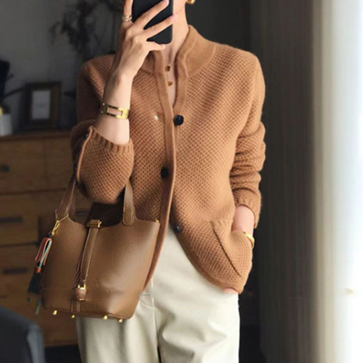 🧥💖✨【Ограничена оферта 50% намаление】Френско елегантно кашмирено палто, леко, топло и универсално