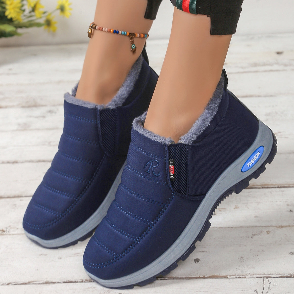 🔥【Descuento especial del 50%】【Tallas 35-48】Botas de invierno unisex con forro afelpado: cálidas, cómodas y antideslizantes para climas fríos.