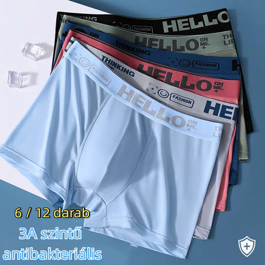 🔥【6 darabos csomag】🧊 50% kedvezmény --- Férfi plus size antibakteriális modális U alakú hálós boxeralsó